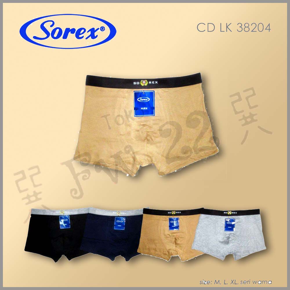 BOXER Pria Sorex 38204 dengan Gaya Modern dan Kasual dengan Bahan Katun Premium yang Lembut dan Adem