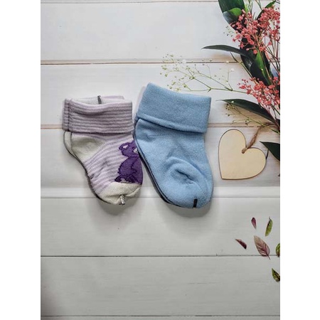 isi 2 pasang kaos kaki bayi cewe cowo ukuran 8-13cm kualitas import