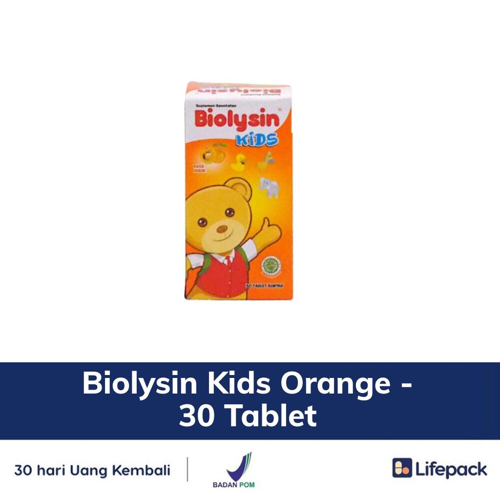 Biolysin Kids Blackcurrent - 30 Tablet - Vitamin Tablet Hisap Anak - JOVEE-Orange