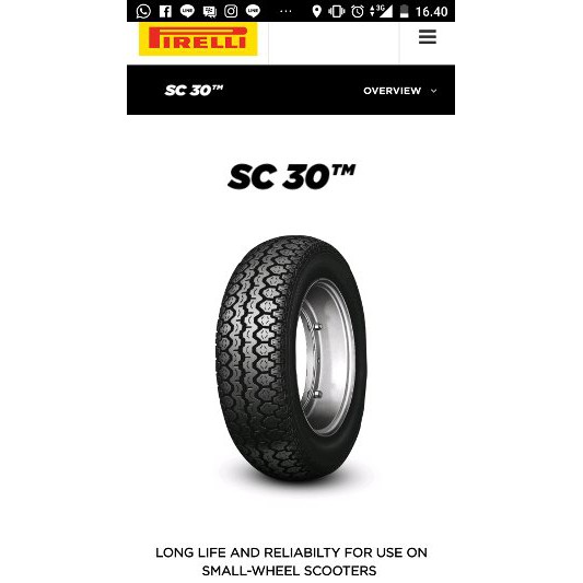 Ban Pirelli SC 30 Uk 3 00 ring 10 import Tube Type Terbaik