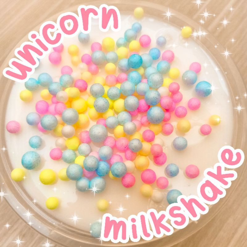 Unicorn milkshake slime 250gr/original slime/vanila slime/slime