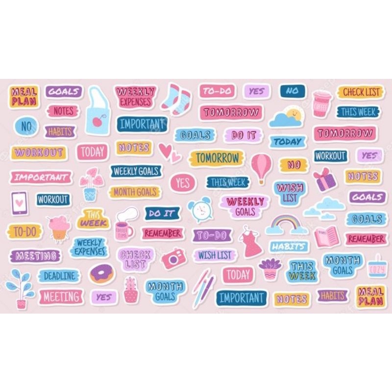 

sticker lucu harga per 1pcs sticker, kawaii, cute, stivker custom