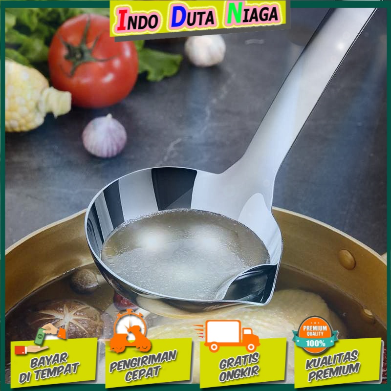 Szpoon Sendok Sup Oil Water Soup Separation Spoon - SUS304