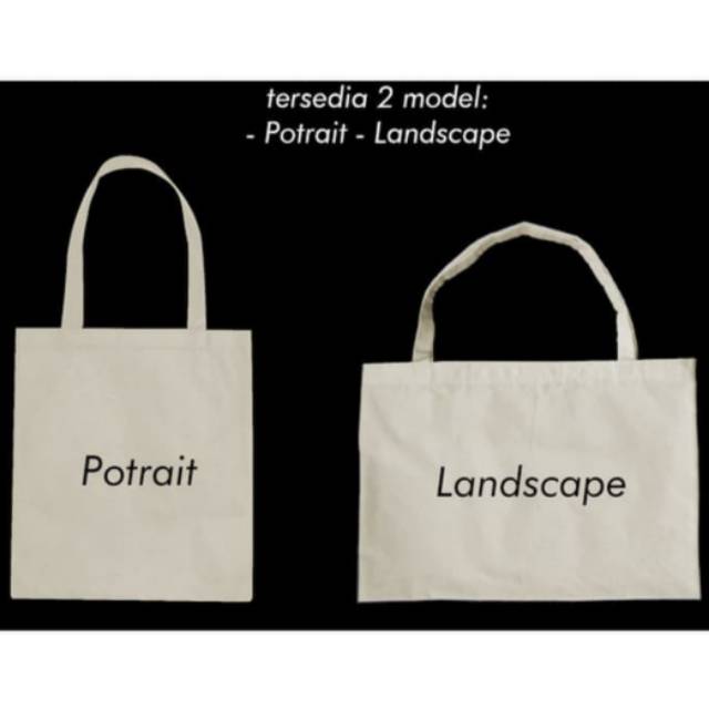 Tote bag bahan blacu Dan kanvas tas belanja serbaguna tas lukis goodie bag