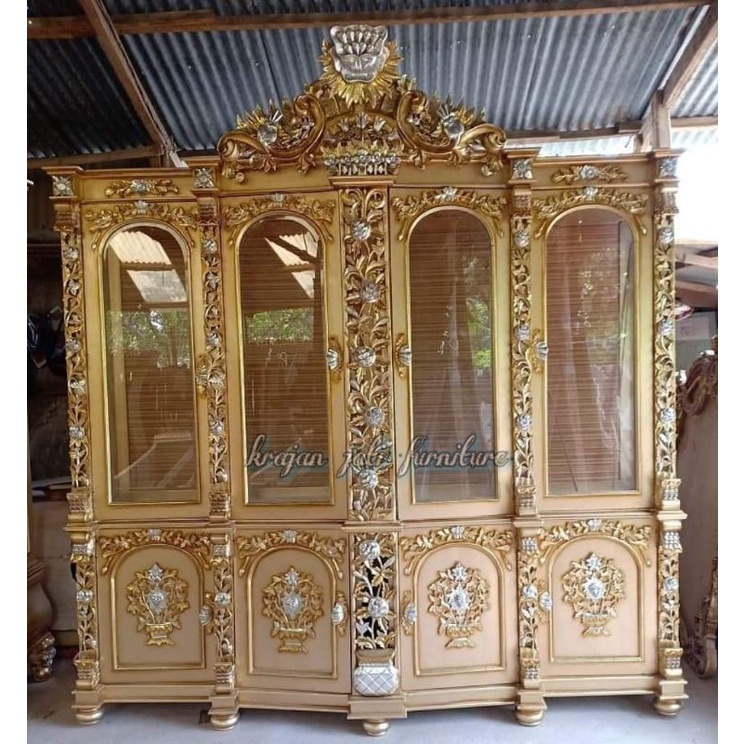 LEMARI HIAS JATI SHIMA GOLD