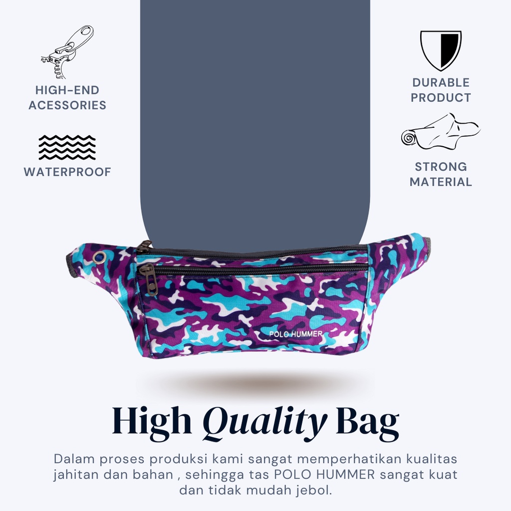Tas Olahraga Kecil - Tas Pinggang Sepeda Lari - Waistbag POLO HUMMER