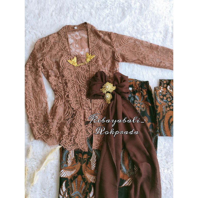 SATU SET KEBAYA BALI KEBAYA KUTUBARU |SARIMBIT MURAH COUPLE BATIK