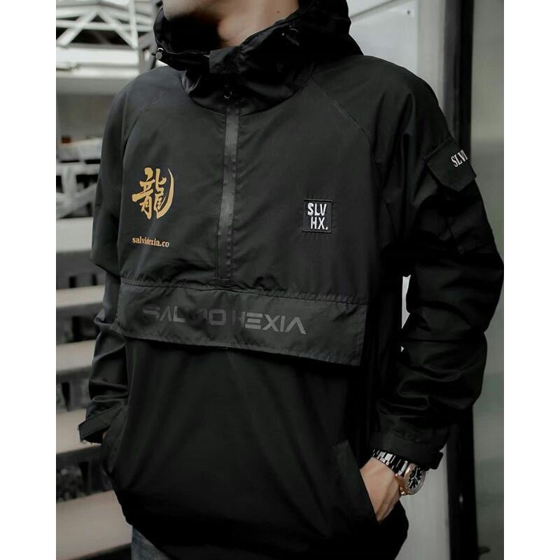 Jaker Cougle Dark Jaket Parasut Jaket Pria Jaket Outdoor Jaket Salviohexia Slvhx