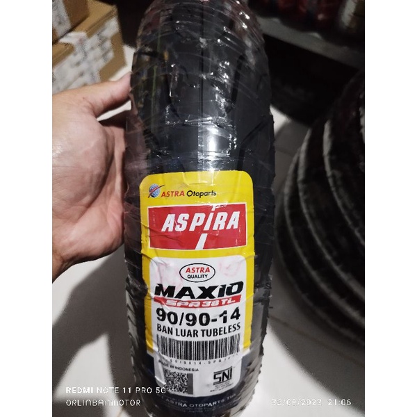 Ban Aspira SPR38 90/90-14 Tubles/Ban Belakang Aspira Beat Pop/Ban Aspira Belakang Vario150/Ban Tuble