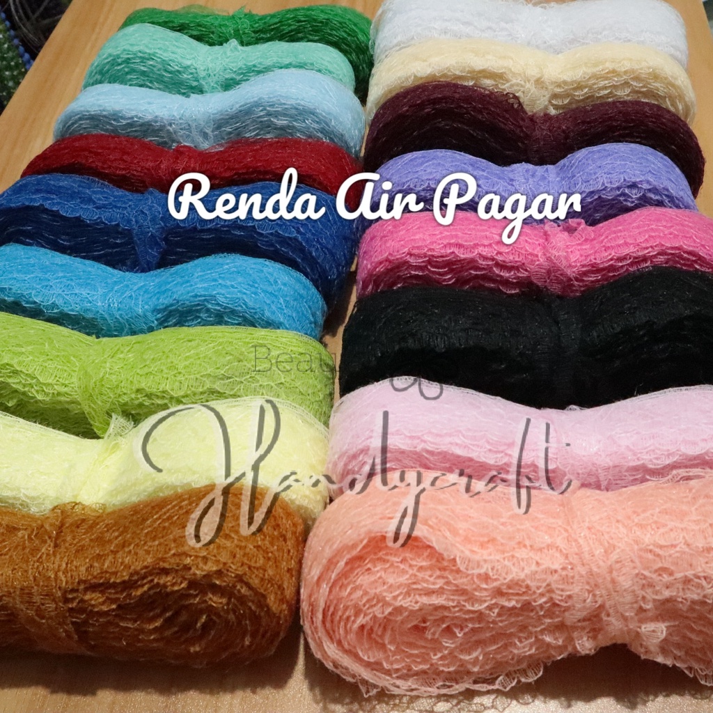 Renda air pagar per rol Renda Hijab kerudung gamis