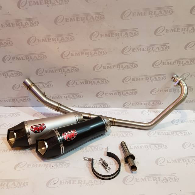 Knalpot R9 Alpha Black Silver Yamaha Vixion VixionNew VixionR Lighting Advance Original