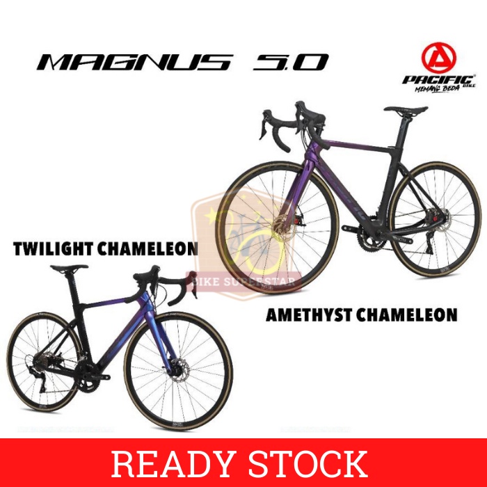 Sepeda Balap Road Bike 700C Pacific Magnus 5.0 Carbon 105 2 x 11 Speed