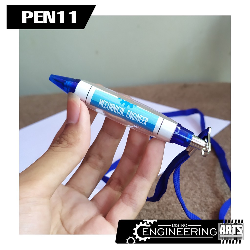 

Pulpen Kalung Biru Sticker Mechanical engineer Pena Mini / PEN11