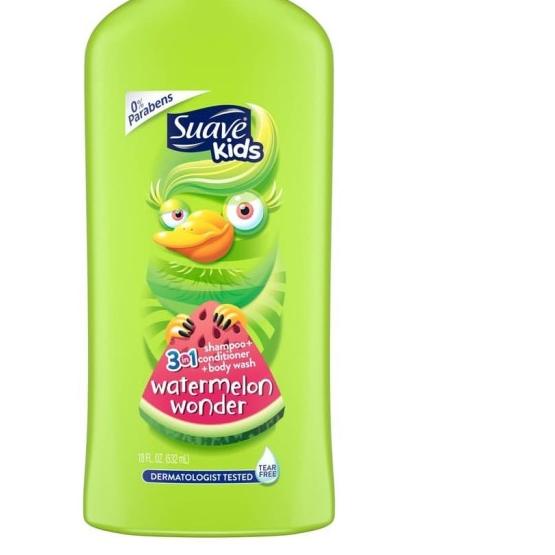 ♢ Suave Kids Watermelon Wonder 3in1 Shampoo+Conditioner+Body Wash (532ml ۝