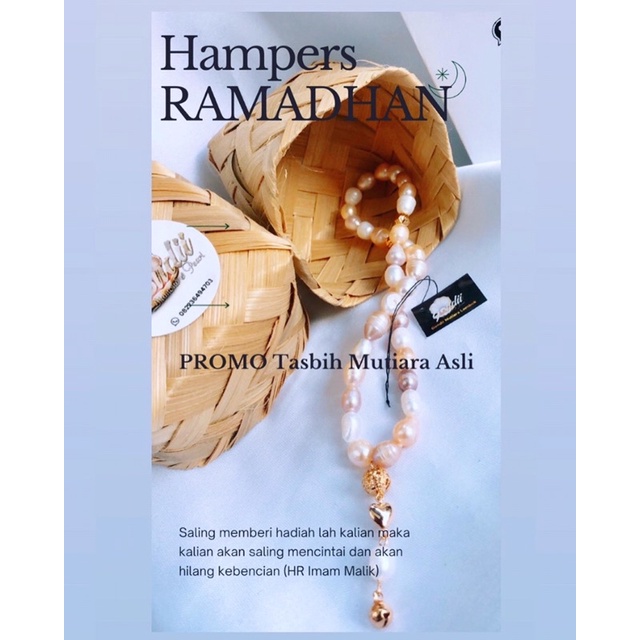 PROMO  TASBIH MUTIARA ASLI - Tasbih 33 butir - Tasbih Mutiara Lombok - Tasbih Otomatis