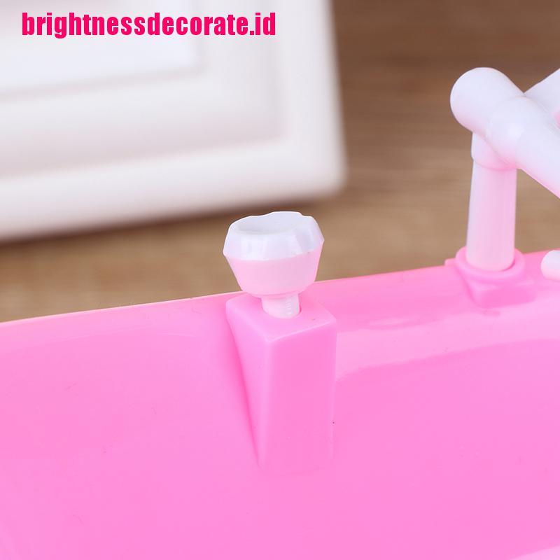 Brightid Miniatur Bathtub Elektrik Aksesoris Rumah Boneka 1 / 6