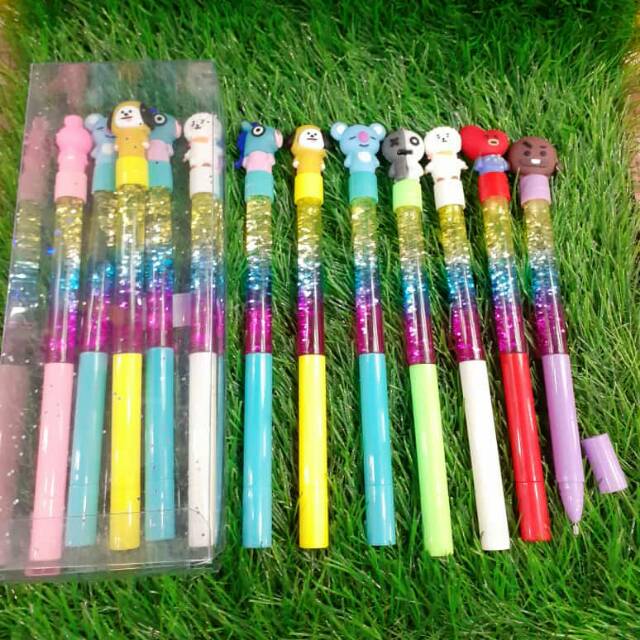 

Bolpen Gliter karakter isi 12 pcs