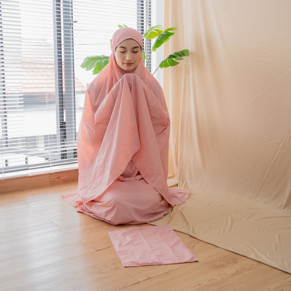 Alif Modern Wear - Mukena Mini Parasut Premium Korea Travel - Bridal Rose