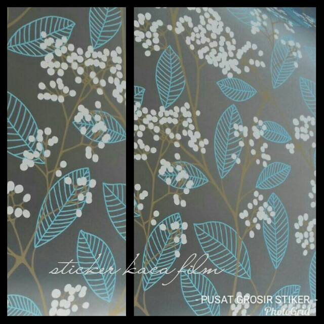 Sticker kaca&sticker kaca film/sticker kaca sanblast sticker kaca motif daun biru putih