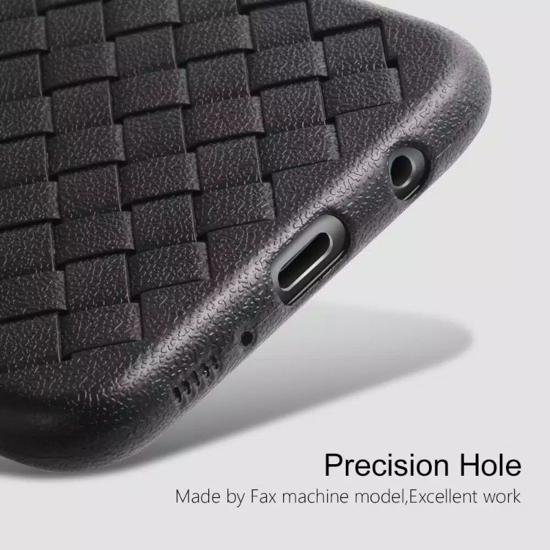 (WLB) SAMSUNG A750 A7 2018 A8 PLUS J5 2015 J6 PLUS SAMSUNG NOTE 8 NOTE 9 NOTE 10 NOTE 10 LITE A81 NOTE 20 SAMSUNG S20 S20 PLUS S20 ULTRA S21 PLUS S21 ULTRA - WOVEN LINE Leather Soft Case