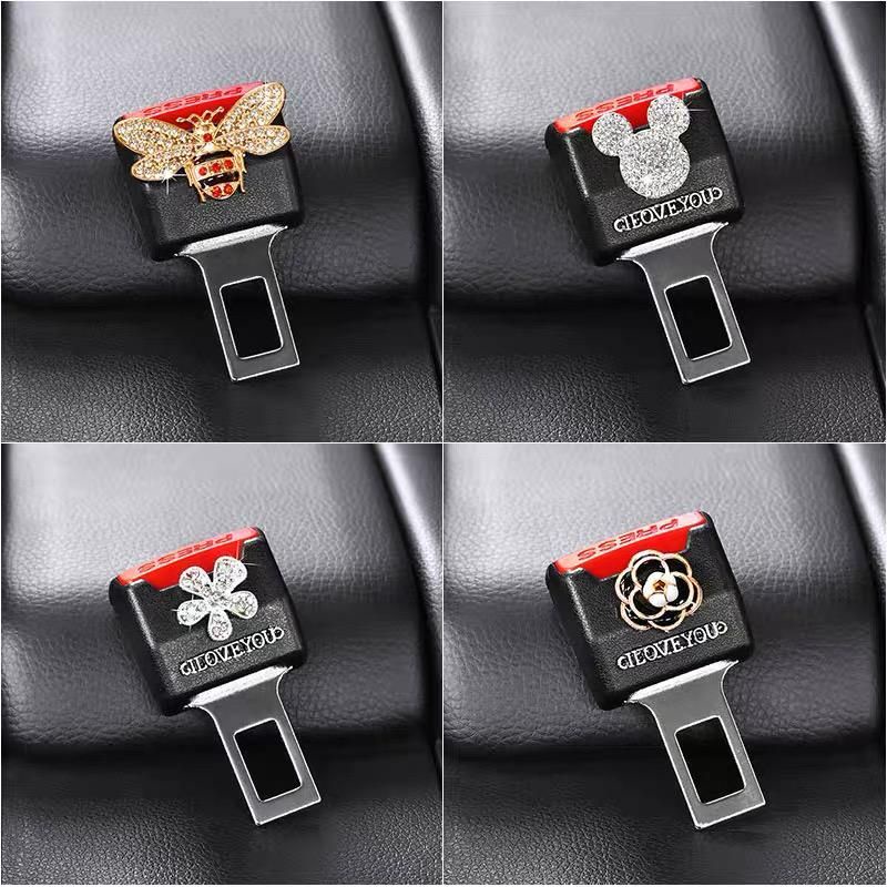 colokan seatbelt mobil mickey bunga Colokan Safety Belt DAD Mahkota Crown Angsa Toyota Honda Anti Bunyi Seatbelt Blink Blink