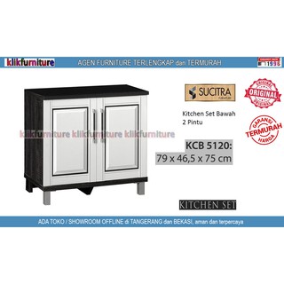 Kirana Kitchen Set Denver Lemari Atas 2 Pintu Sudut 