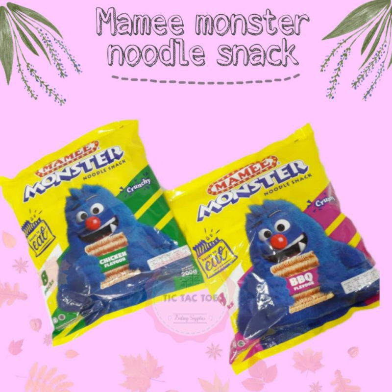 Mammee Monster, Mamee monster, noodle snack, makanan ringan.