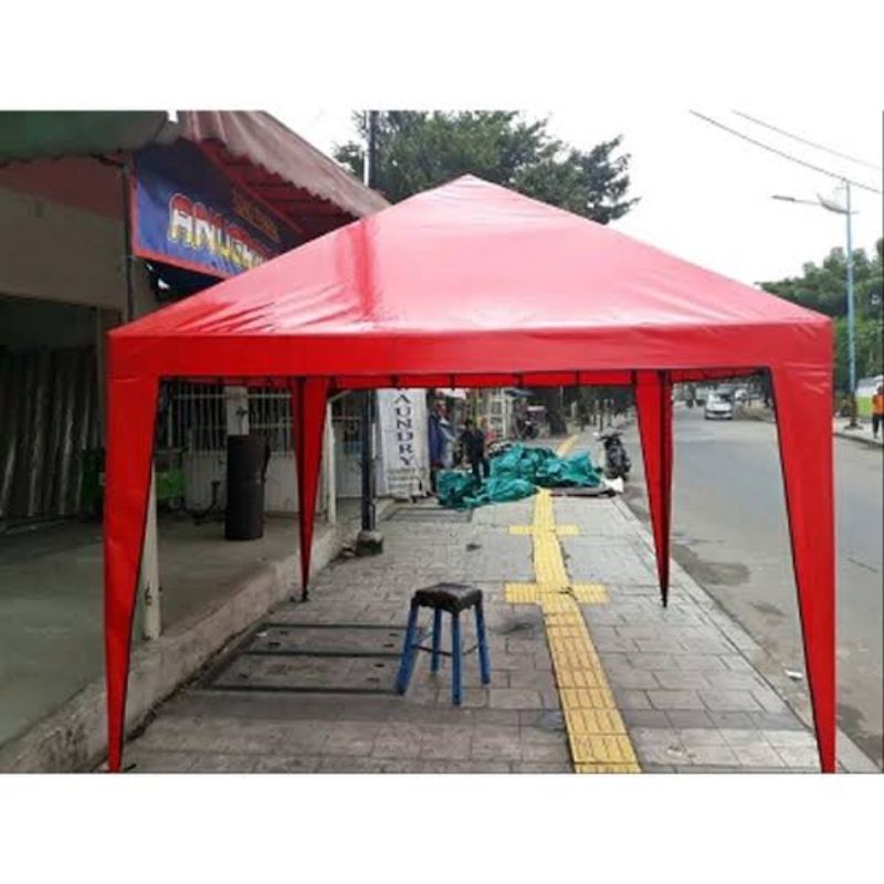 Kain Atap terpal Tenda cafe model piramid 3x3 meter