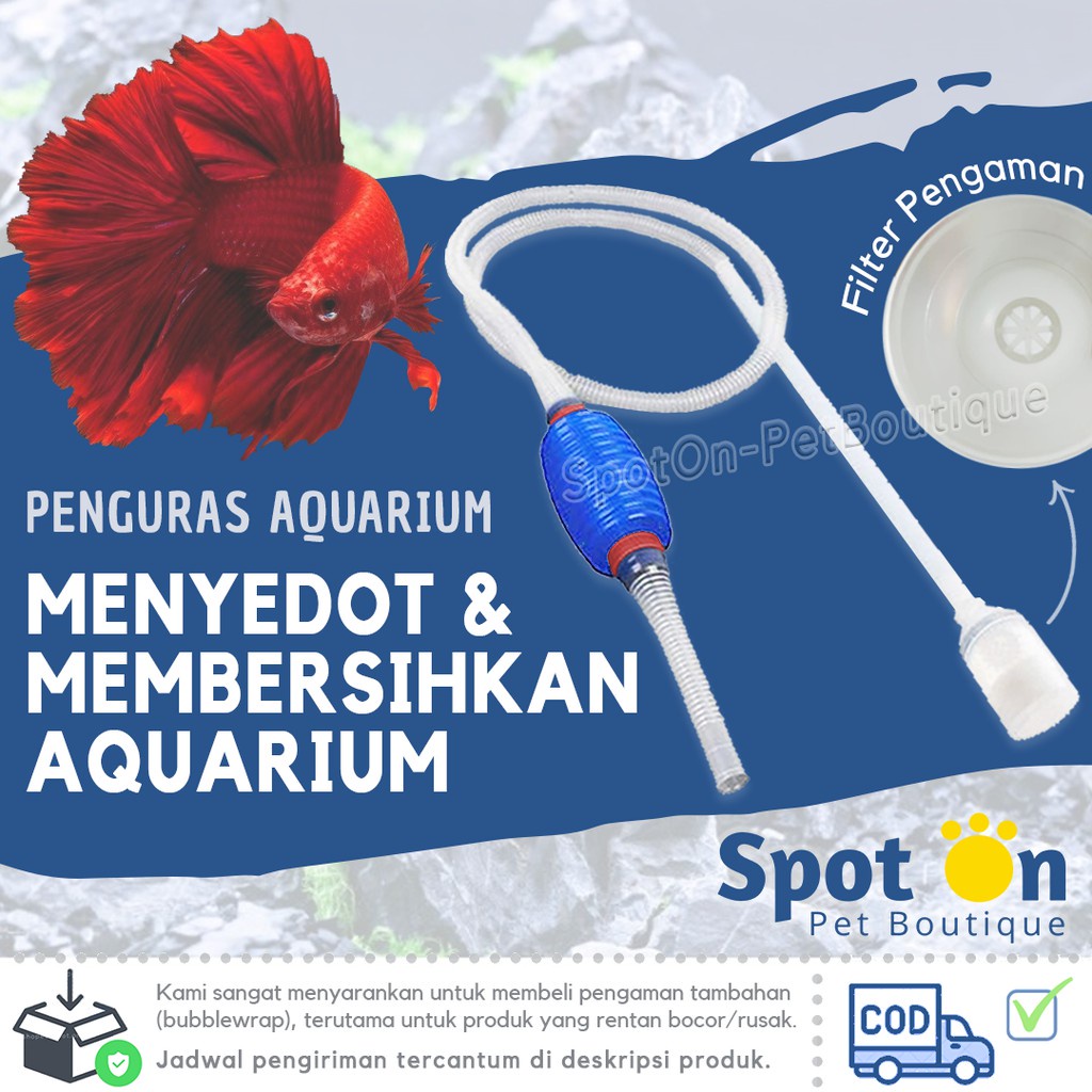 Penguras Aquarium Cleaner Pump Semi Otomatis | Penyedot Kuras Air Pembersih Akuarium Sipon Ikan