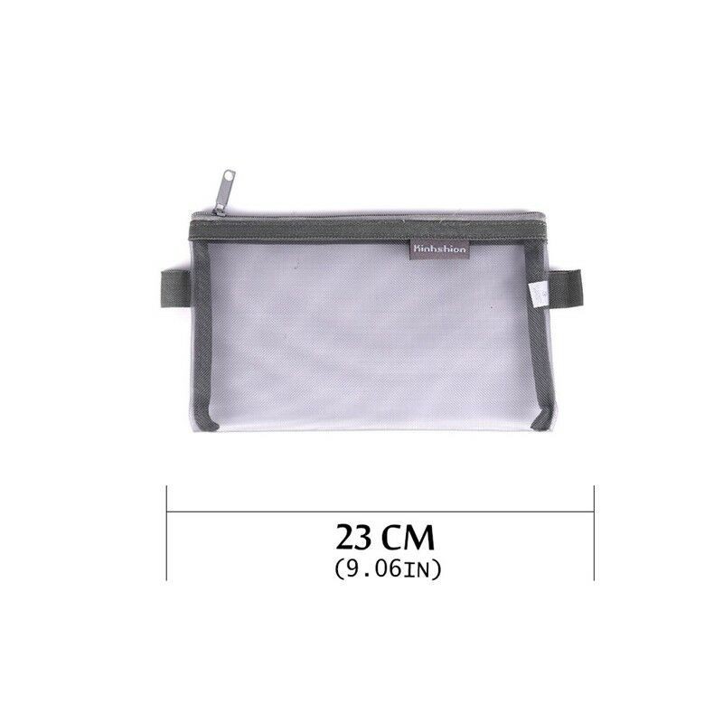 

Perlengkapan Sekolah Yo Yo Transparent Simple Mesh Pencil Case Office Student Nylon School