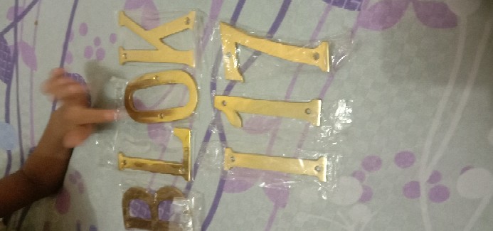 Huruf Angka Nomer Rumah Kuningan Tinggi 10 Cm Angka Nomor 7