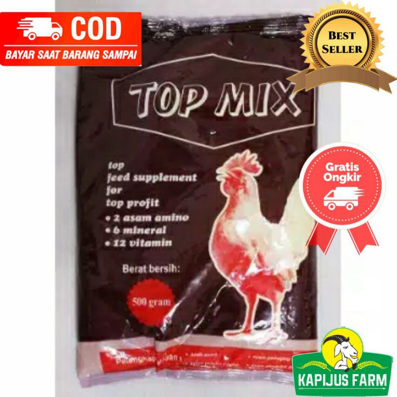 TopMix/ Top Mix Feed Suplement Mineral Ayam 500Gram