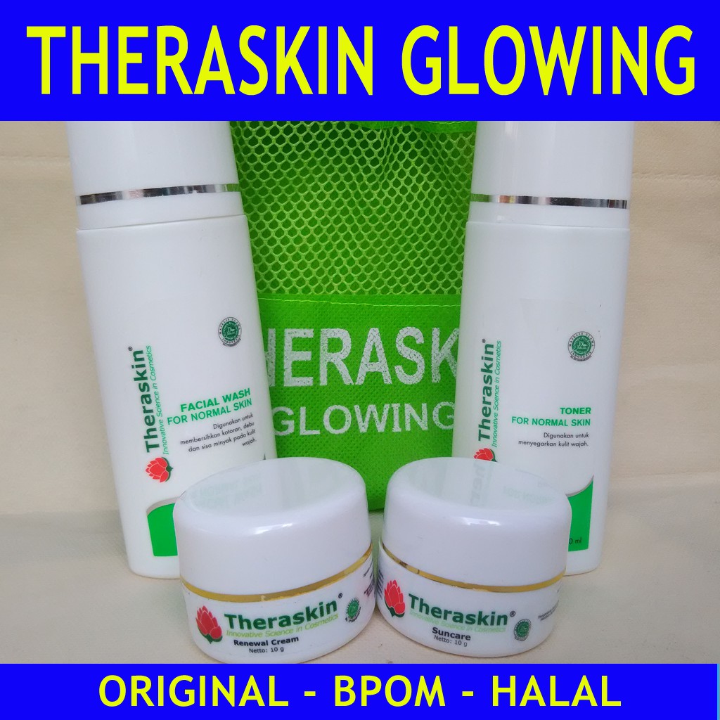 THERASKIN PAKET WHITENING GLOWING 100% ASLI - BPOM