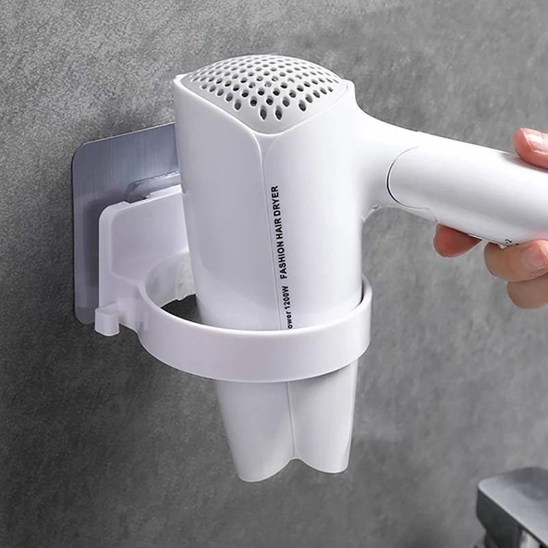 Rak Penyimpanan Hair Dryer Dengan Perekat Untuk Dinding Kamar Mandi