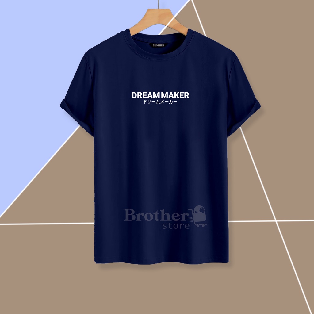 BROTHER STORE - Kaos Distro Pria - KAOS COWOK CEWEK - Kaos Kata Kata - Articel 7DMC Text Putih Premium