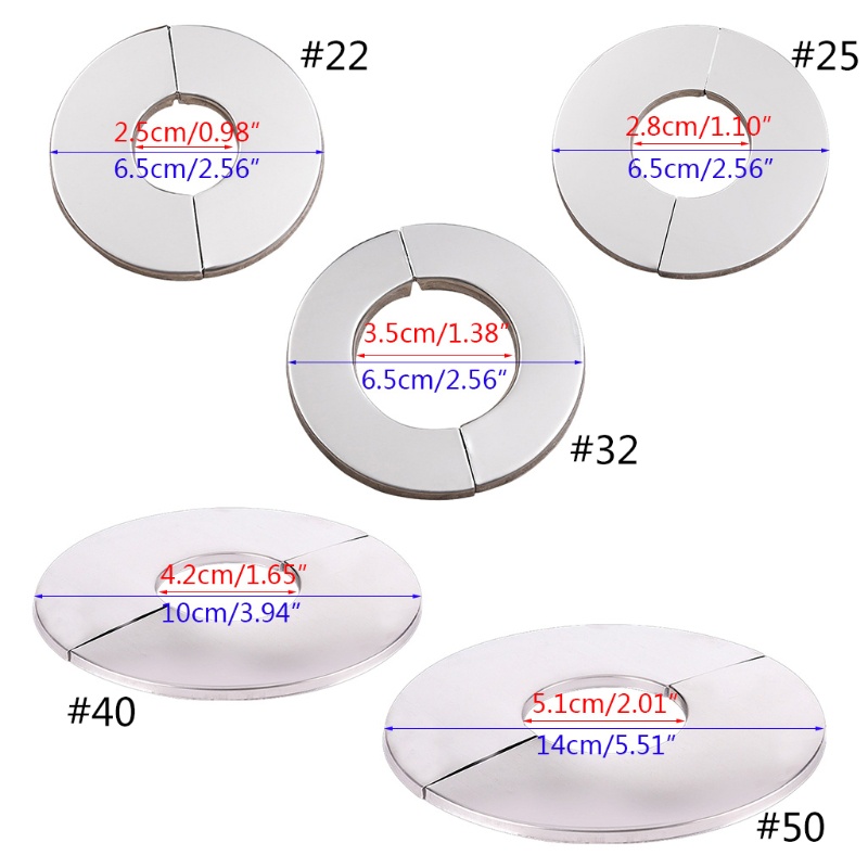 Gro Wall Split Flange Plat Escutcheon Bulat Untuk Keran Dapur Wastafel Toilet