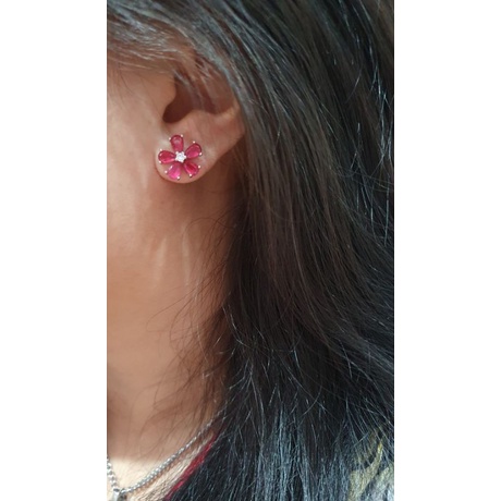 Anting Silver925 Full mata anting silver Anti Karat anti alergi anting premium berlian kilap N-042