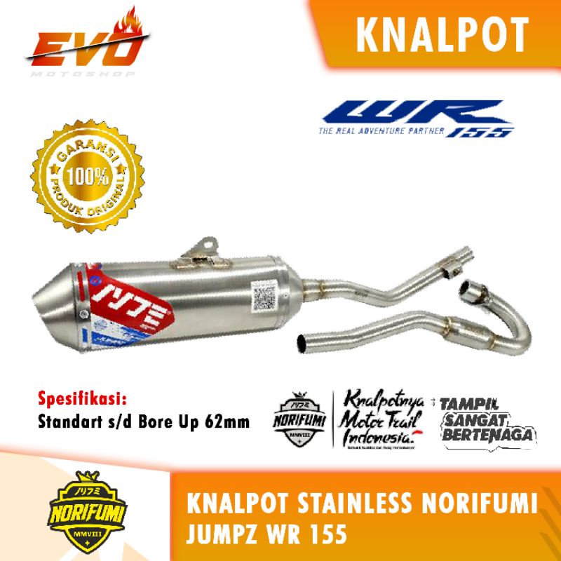 KNALPOT WR 155 STAINLESE JUMPZ NORIFUMI