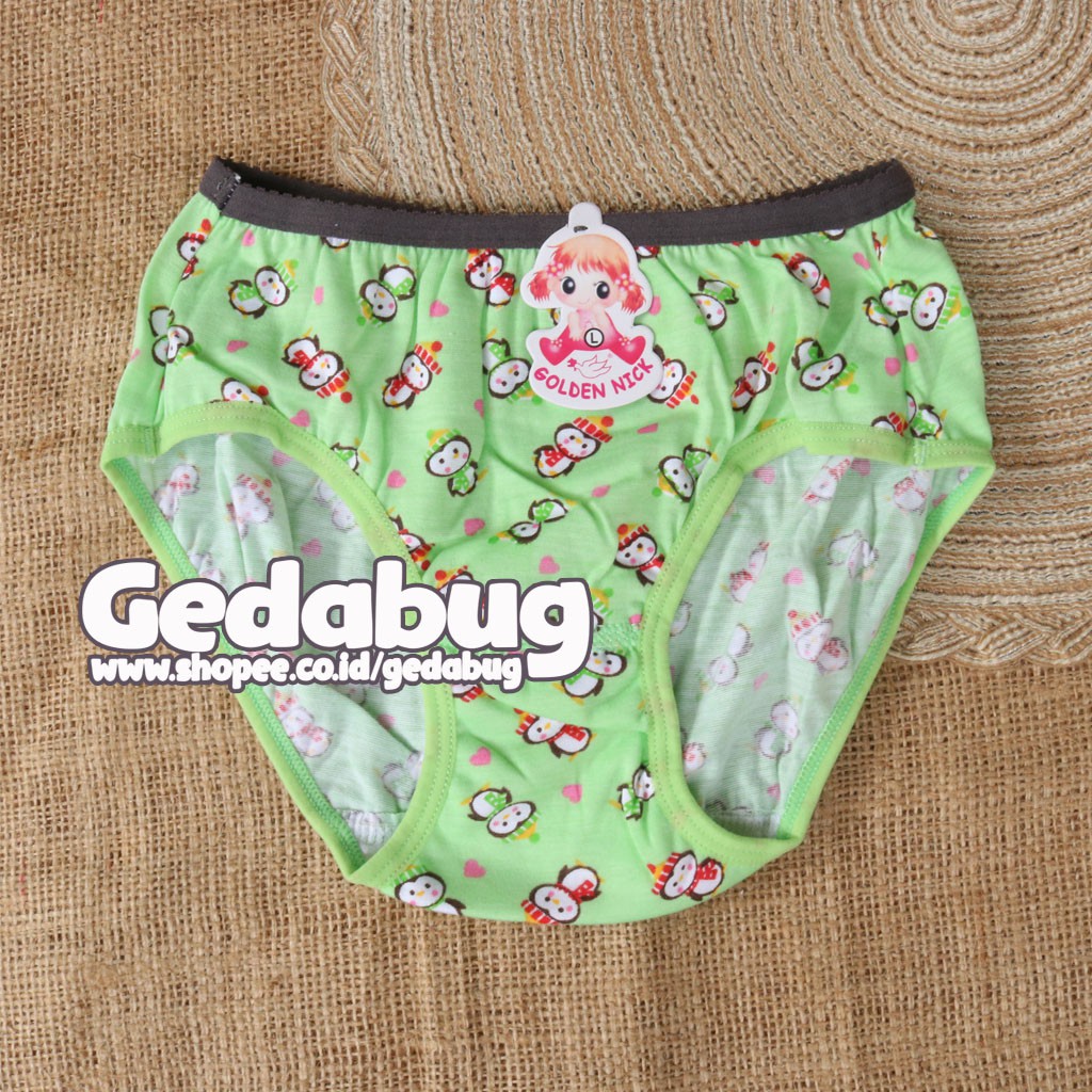 Celana Dalam Anak Golden Nick 057 WARNA Print / CD Anak Perempuan - Satuan | Gedabug