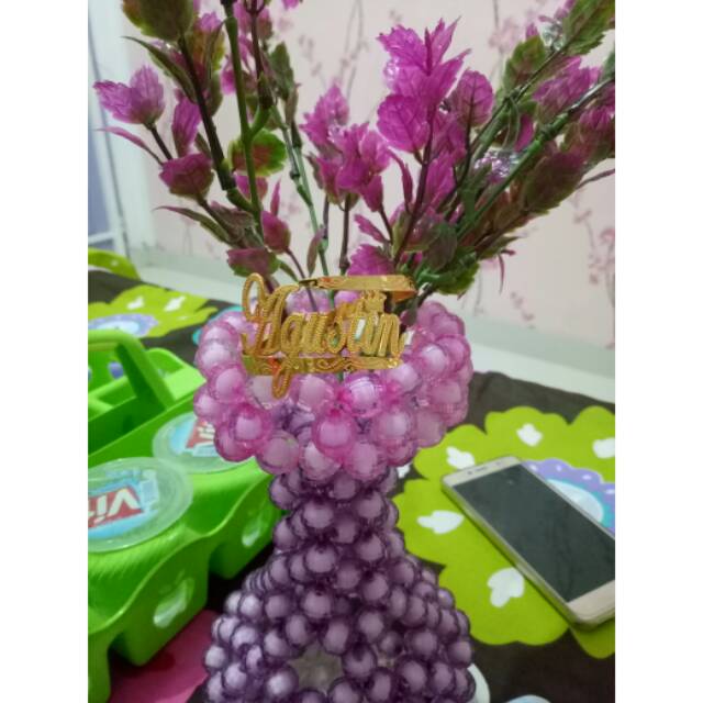 Gelang nama ukir emas kuningan