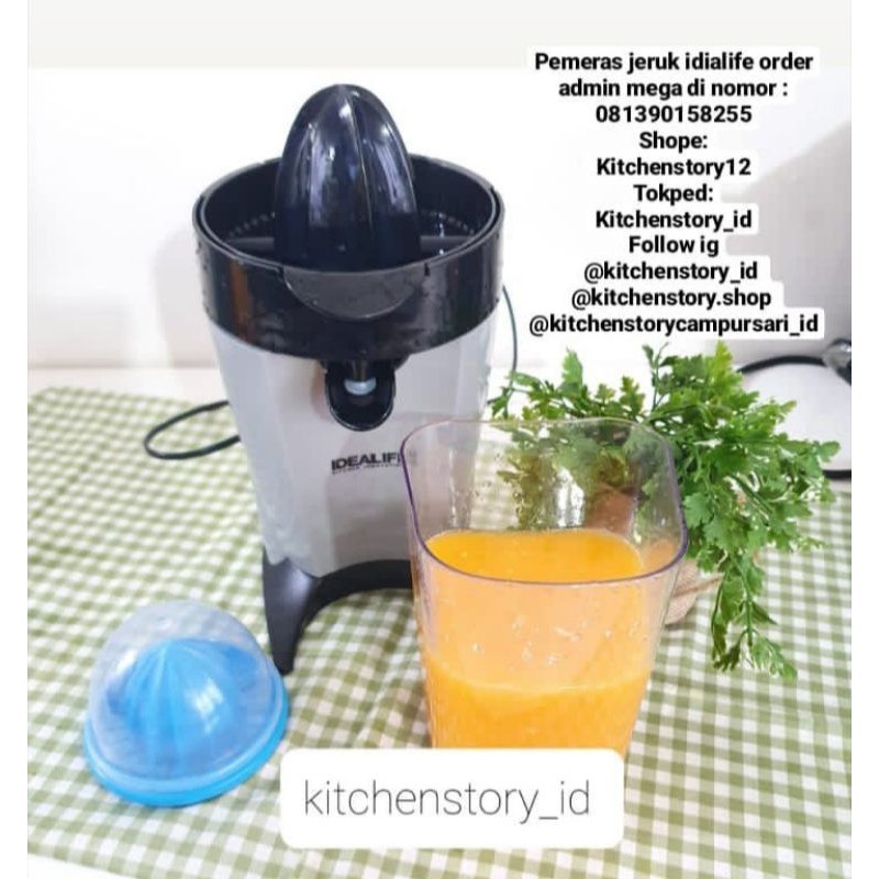 IDEALIFE Pemeras jeruk / alat pemeras jeruk / pemeras jeruk elektrik / pemeras jeruk murah