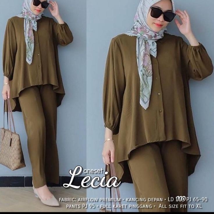 LECIA SET // SETELAN LECIA CRINKLE AIRFLOW LD 110 // SETELAN POLOS LECIA // SET LECIA // SET CRINKLE