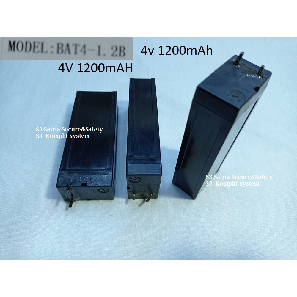 Battery 4 volt 4V 1200mAh Baterai senter Raket Nyamuk 1.2A 1.2 A batere Emergency Rechargable Batre