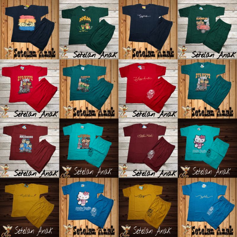 KAOS SETELAN ANAK KHAS JOGJA ASLI CAPUNG T-SHIRT KAOS JOGJA ANAK ANAK PALING LARIS DI JOGJA