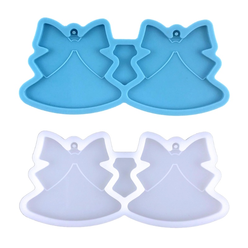 Cetakan Resin Handmade DIY Bentuk Lonceng Natal 3D Bahan Silikon