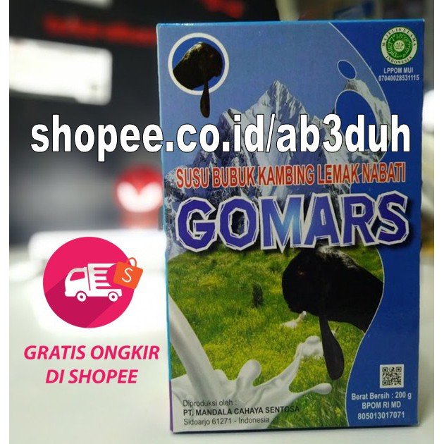 

Susu Kambing gomars original kotak 200gram sudah bpom dan halal ada juga egoat dan 5sp