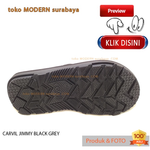 Sandal anak casual sandal jepit spons CARVIL JIMMY BLACK GREY