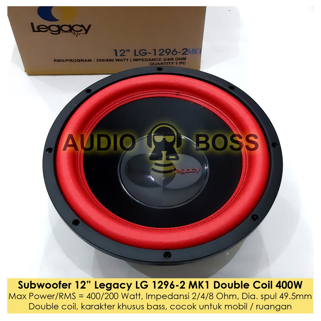 Subwoofer Legacy 12 Inch LG1296-2 400 Watt - Subwoofer 12 Inch Legacy LG 1296 400W Double Coil