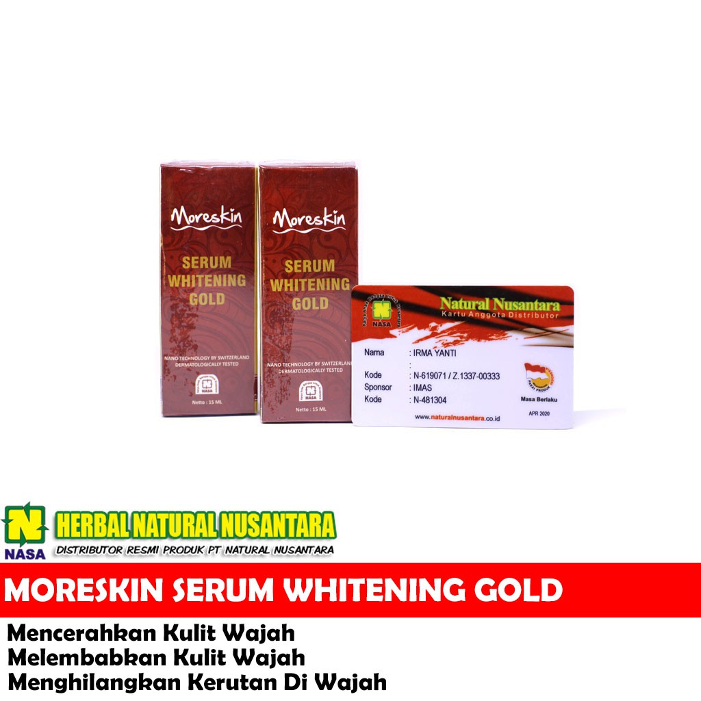 MORESKIN MORISKIN MORSKIN SERUM GOLD NASA - PENGHILANG KERUTAN GARIS HALUS - PENGHILANG FLEK HITAM