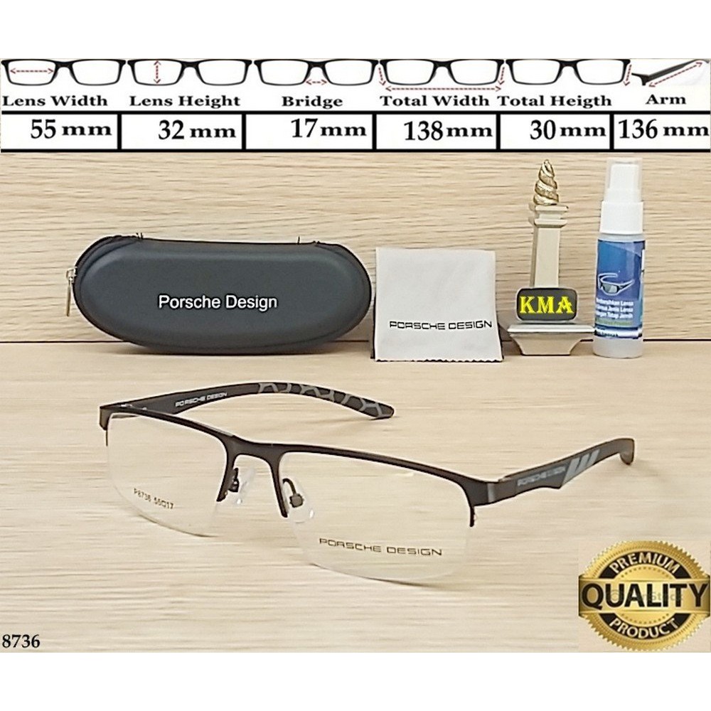 frame kacamata minus kacamata porsche design 8736 lensa kacamata minus 01 Murah